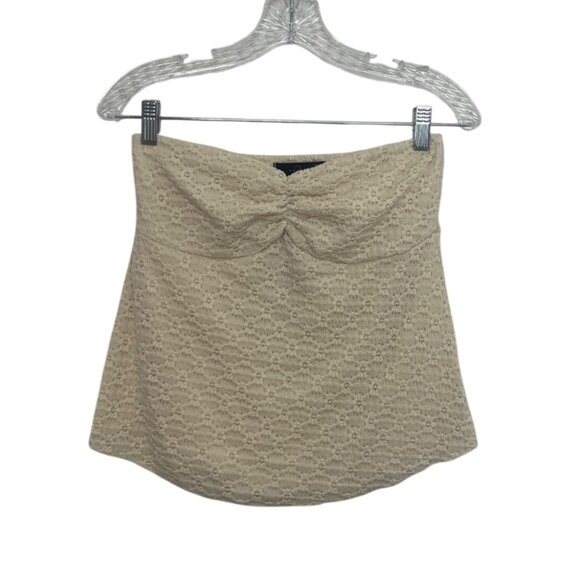 21 Saints Tops - 21 Saints Textured Strapless Tube Top Large Neutral Beige New